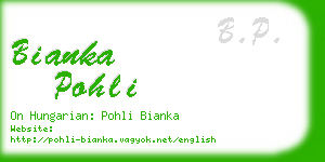 bianka pohli business card